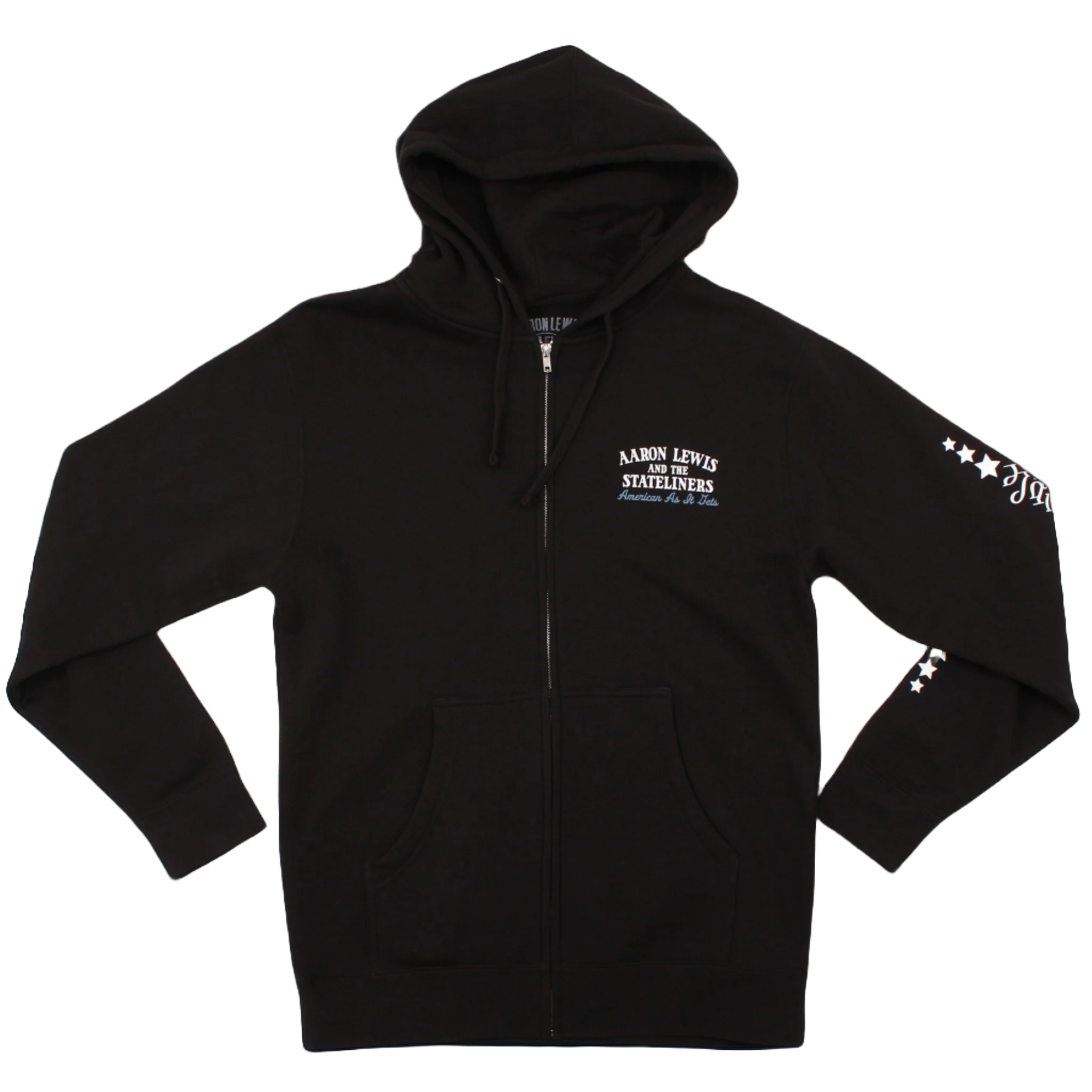 Aaron Lewis Uncle Sam Skull Mens Zip-Up Hoodie Black T-Shirts, Sweatshirt | CiraTrend.com (Image 1)