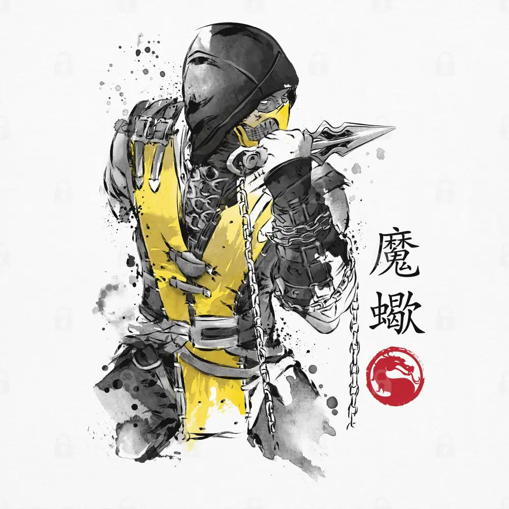 Fire Warrior Sumi-e T-Shirt Hoodie, Sweatshirt | CiraTrend.com (Image 1)