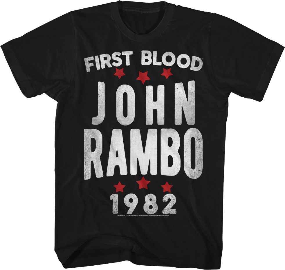 First Blood 1982 Rambo T-Shirt Hoodie, Sweatshirt | CiraTrend.com (Image 1)