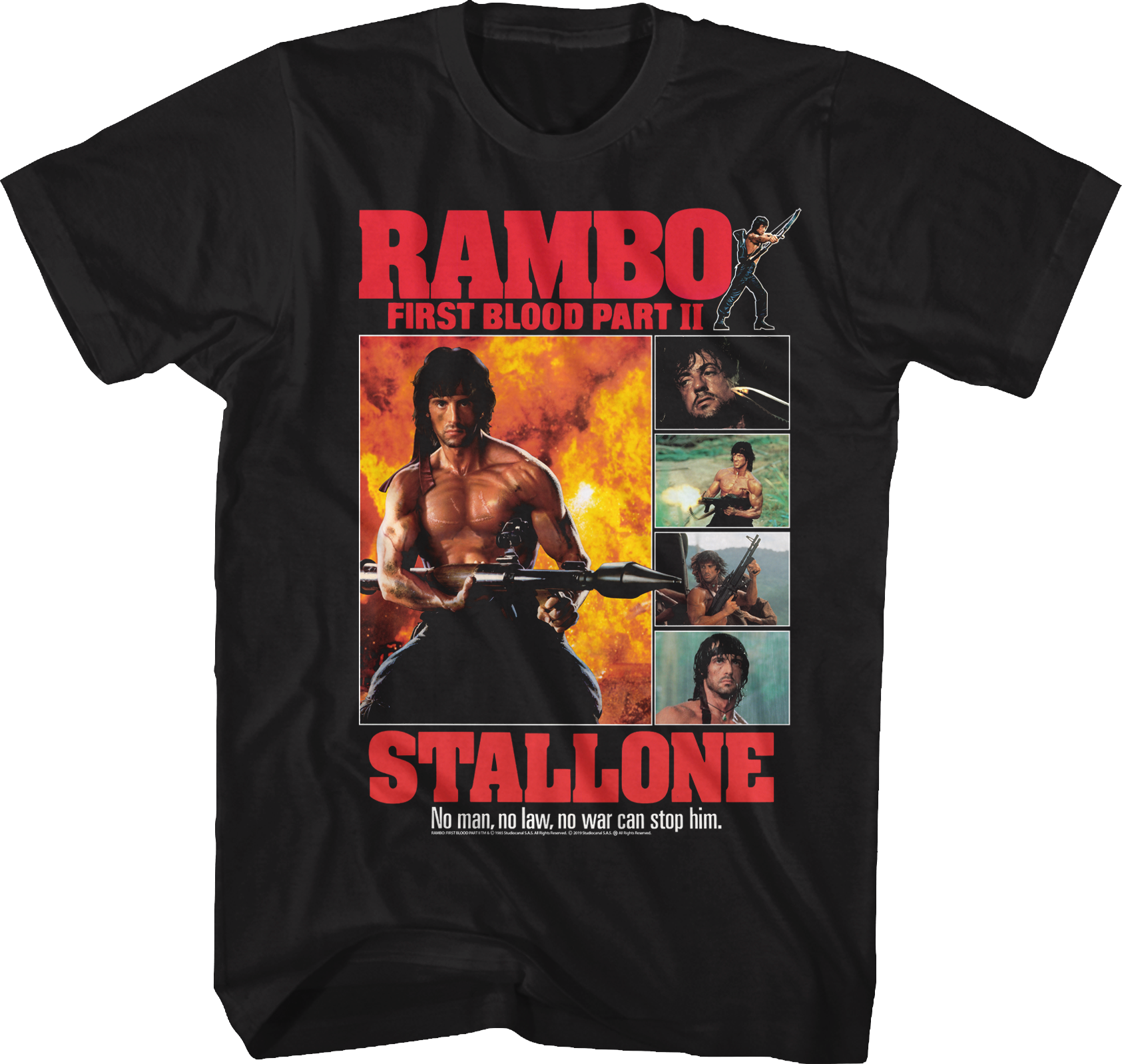 First Blood Part II Collage Rambo T-Shirt Hoodie, Sweatshirt | CiraTrend.com (Image 1)