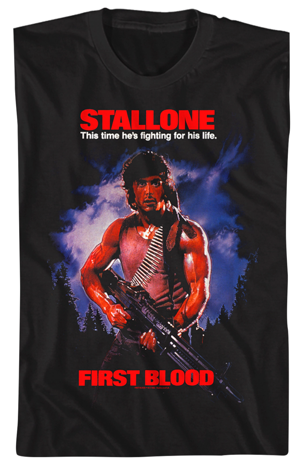 First Blood Poster Rambo T-Shirt Hoodie, Sweatshirt | CiraTrend.com (Image 2)