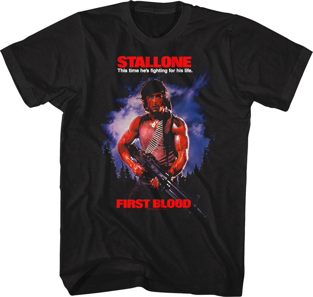 First Blood Poster Rambo T-Shirt Hoodie, Sweatshirt | CiraTrend.com (Image 1)
