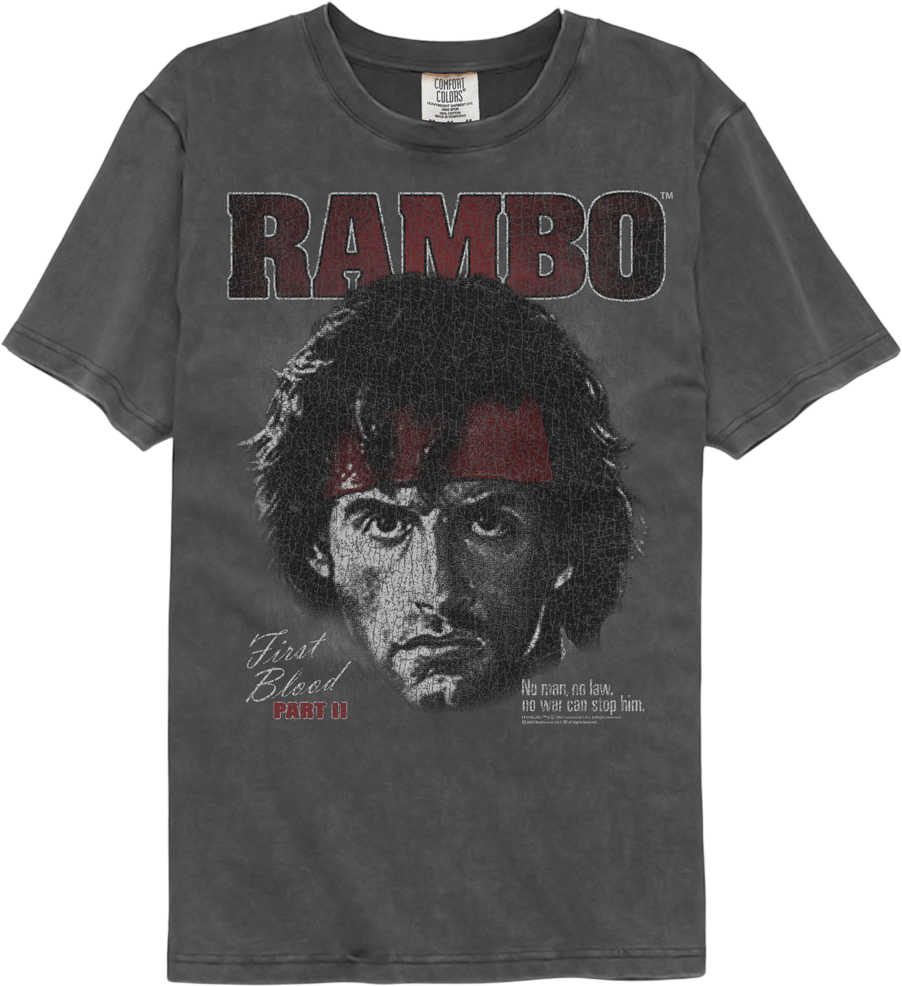 First Blood Pt 2 Portrait Rambo Comfort Colors Brand T-Shirt Hoodie, Sweatshirt | CiraTrend.com (Image 1)