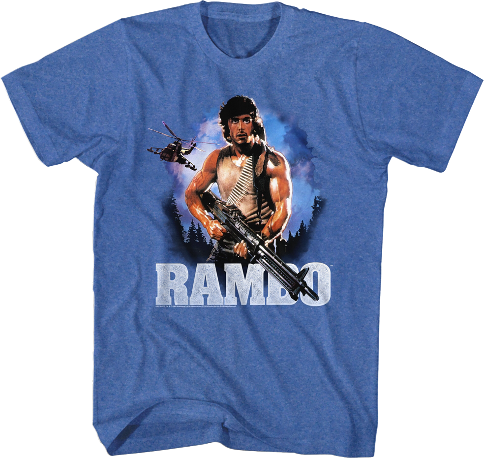 First Blood Retro Poster Rambo T-Shirt Hoodie, Sweatshirt | CiraTrend.com (Image 1)