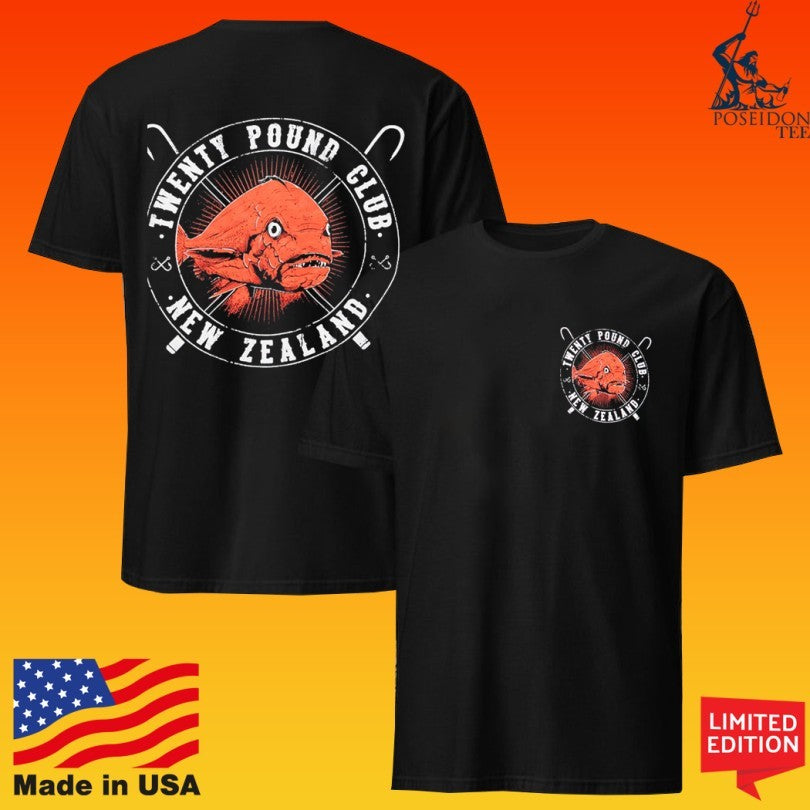 Fishing And Adventure 20 Pound Club New Zealand T-shirt