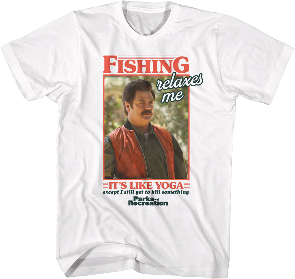Fishing Relaxes Me Parks And Recreation T-Shirt Hoodie, Sweatshirt | CiraTrend.com (Image 1)