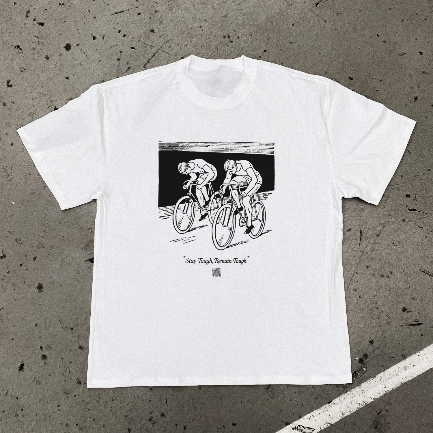 'STAY TOUGH' HEAVY FADED WHITE TEE Hoodie, Sweatshirt | CiraTrend.com (Image 1)