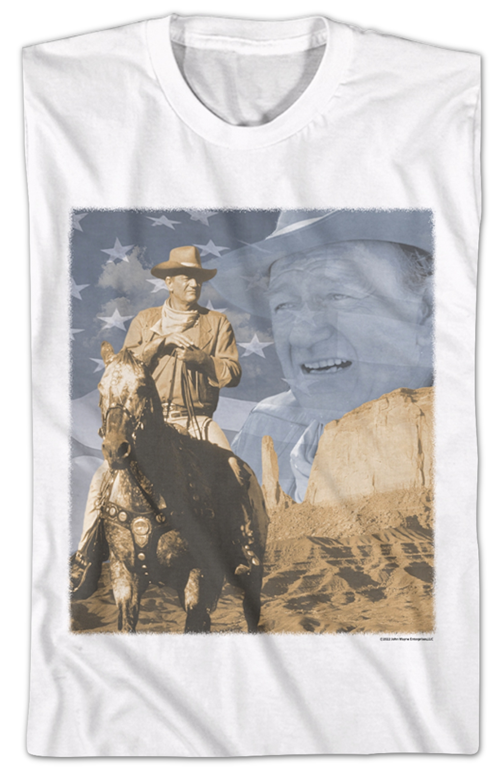 Flag Collage John Wayne T-Shirt Hoodie, Sweatshirt | CiraTrend.com (Image 2)