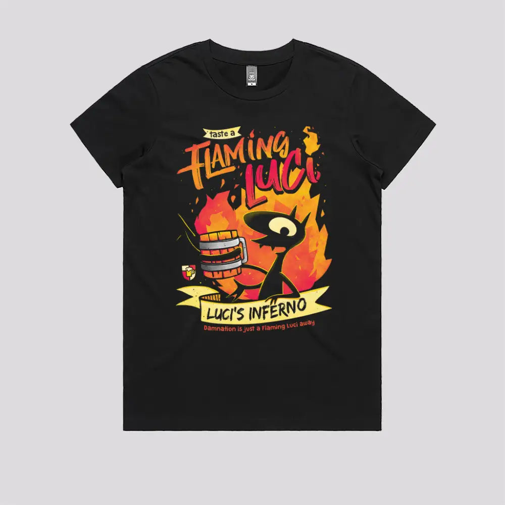 Flaming Luci T-Shirt Hoodie, Sweatshirt | CiraTrend.com (Image 3)