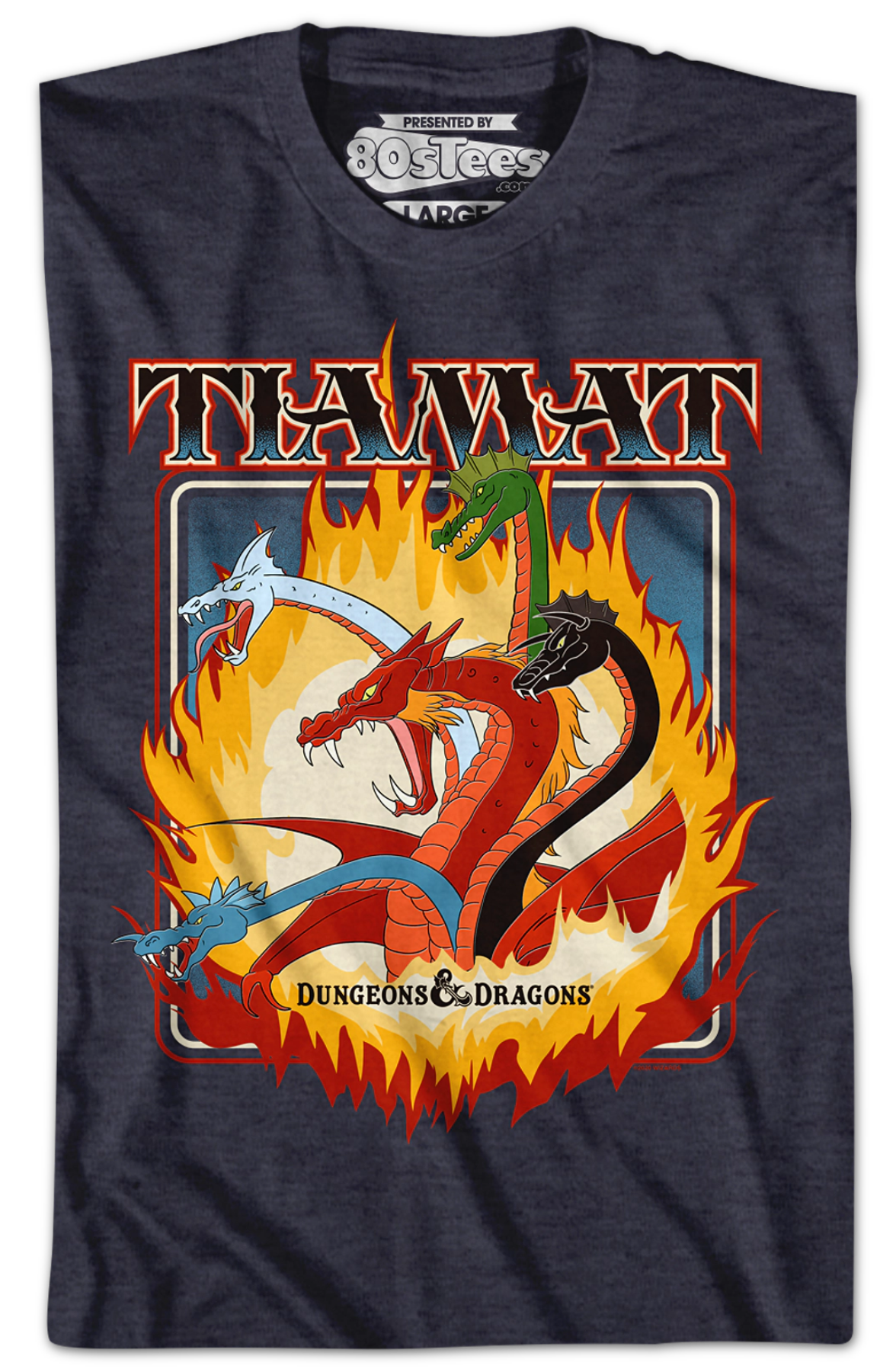 Flaming Tiamat Dungeons & Dragons T-Shirt Hoodie, Sweatshirt | CiraTrend.com (Image 2)