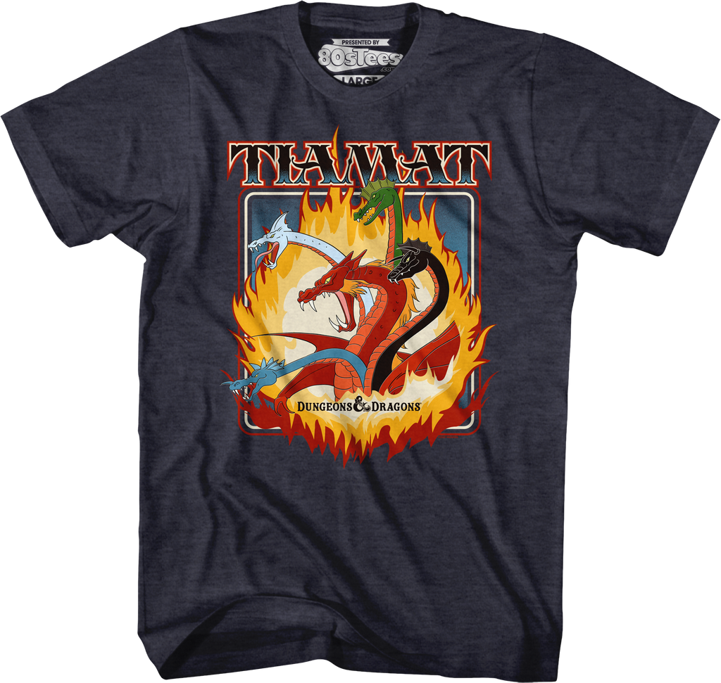 Flaming Tiamat Dungeons & Dragons T-Shirt Hoodie, Sweatshirt | CiraTrend.com (Image 1)