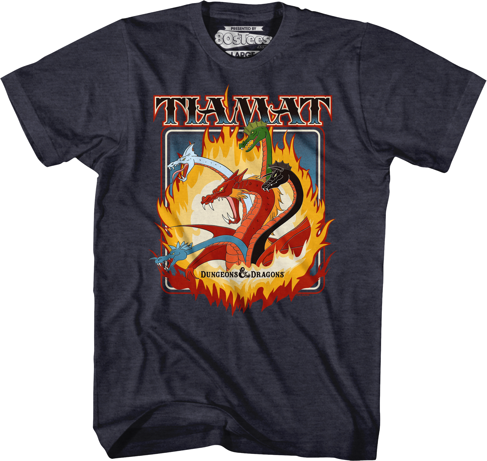 Flaming Tiamat Dungeons & Dragons T-Shirt Hoodie, Sweatshirt | CiraTrend.com (Image 1)