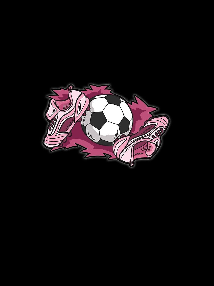 SOCCER BALL AND PINK SHOES Girl Woman Cleats Team by Moonpie90