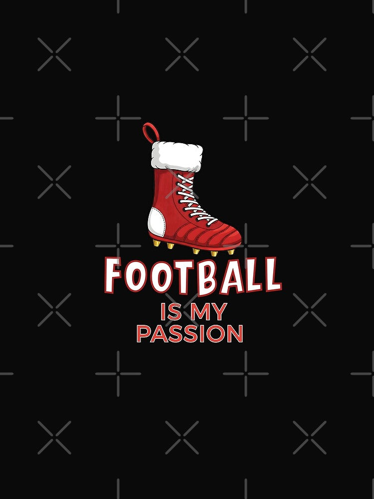 Football is My Passion - Christmas Stocking Football Boot Design by Artinkcreative