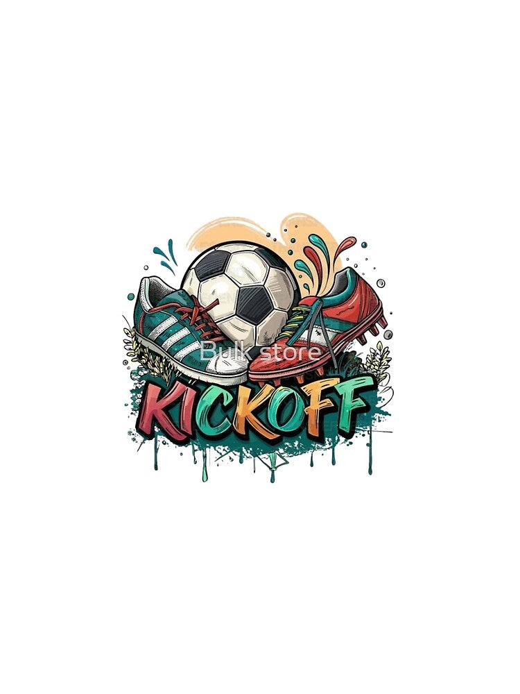 Soccer Kickoff Illustration with Cleats and Ball by Bulk store