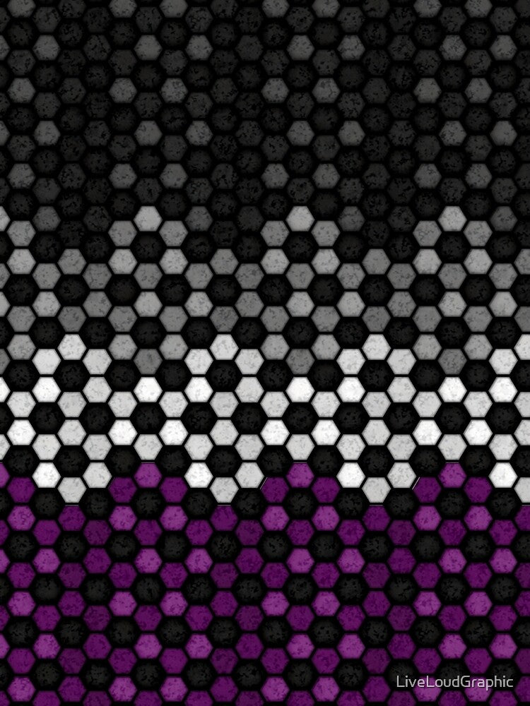 Seamless Football Pattern in Asexual Pride Flag Colors by LiveLoudGraphic