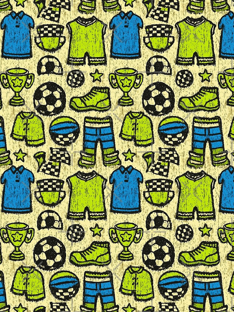 Vibrant Blue and Yellow Sports Pattern by Piotrek0001