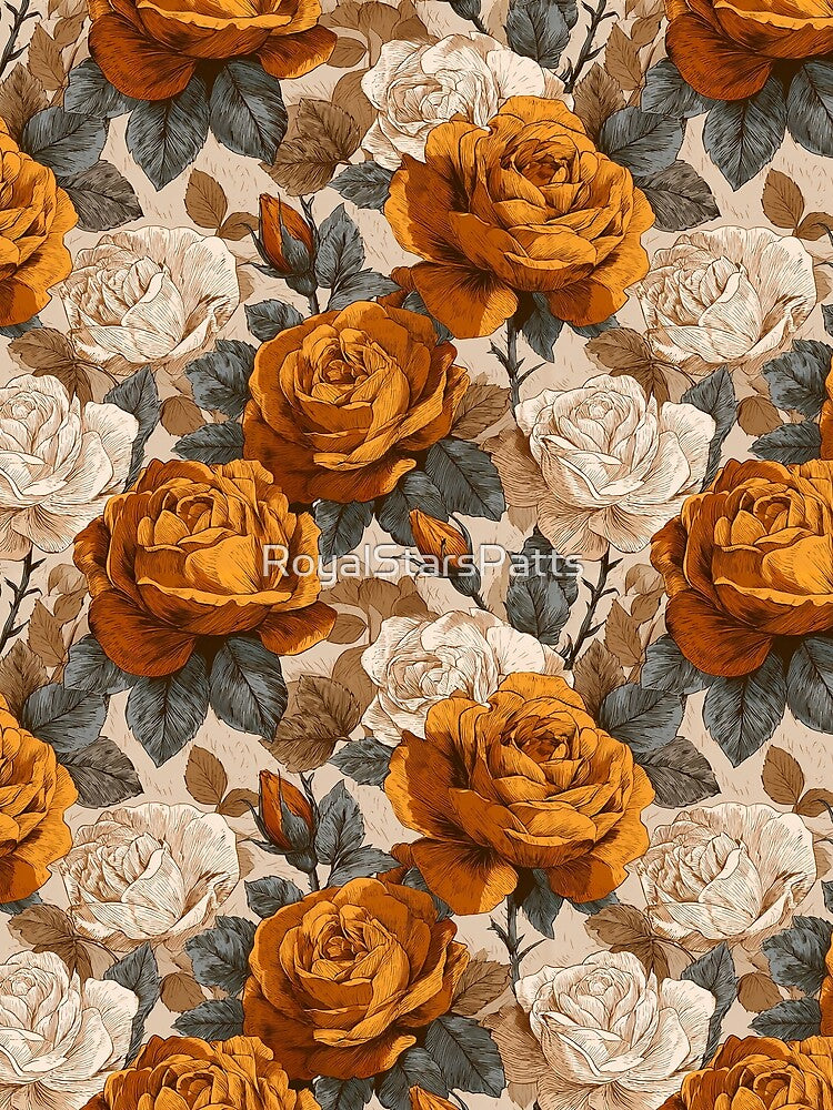 Flourishing Rose Flower  - Botanical Garden Pattern  - Baby Shower Gifts by RoyalStarsPatts