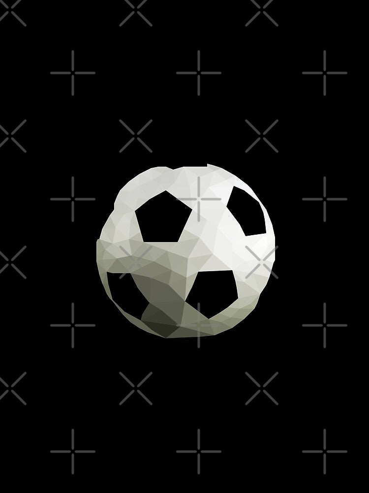 Low Poly Geometric Soccer Ball Art for Sports Fans by OrangePoly