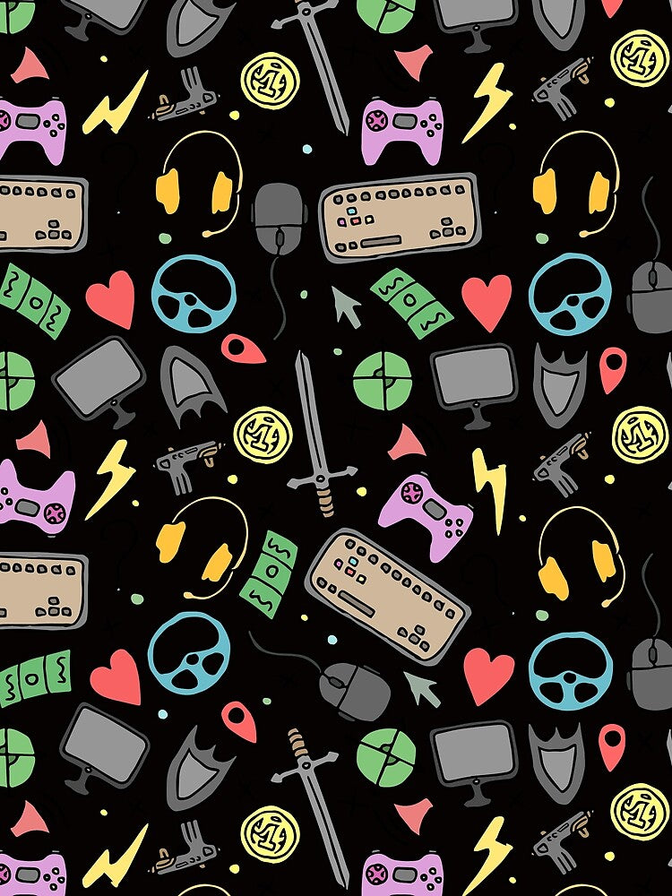 Gaming device cartoon pattern - Illustration design by Nemesiscrowd