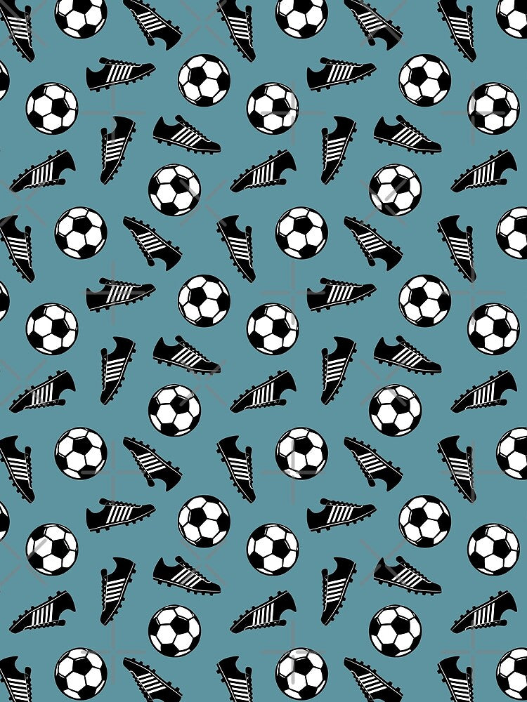 Soccer Balls and Cleats - Slate by littlearrow