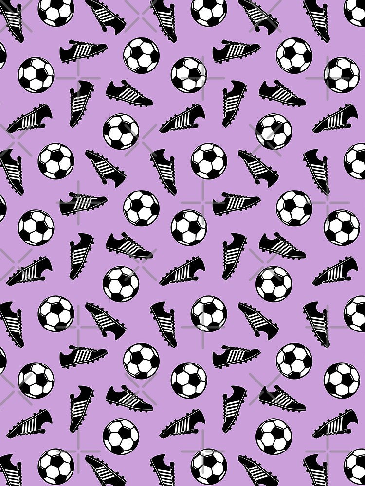 Soccer Balls and Cleats - Purple by littlearrow