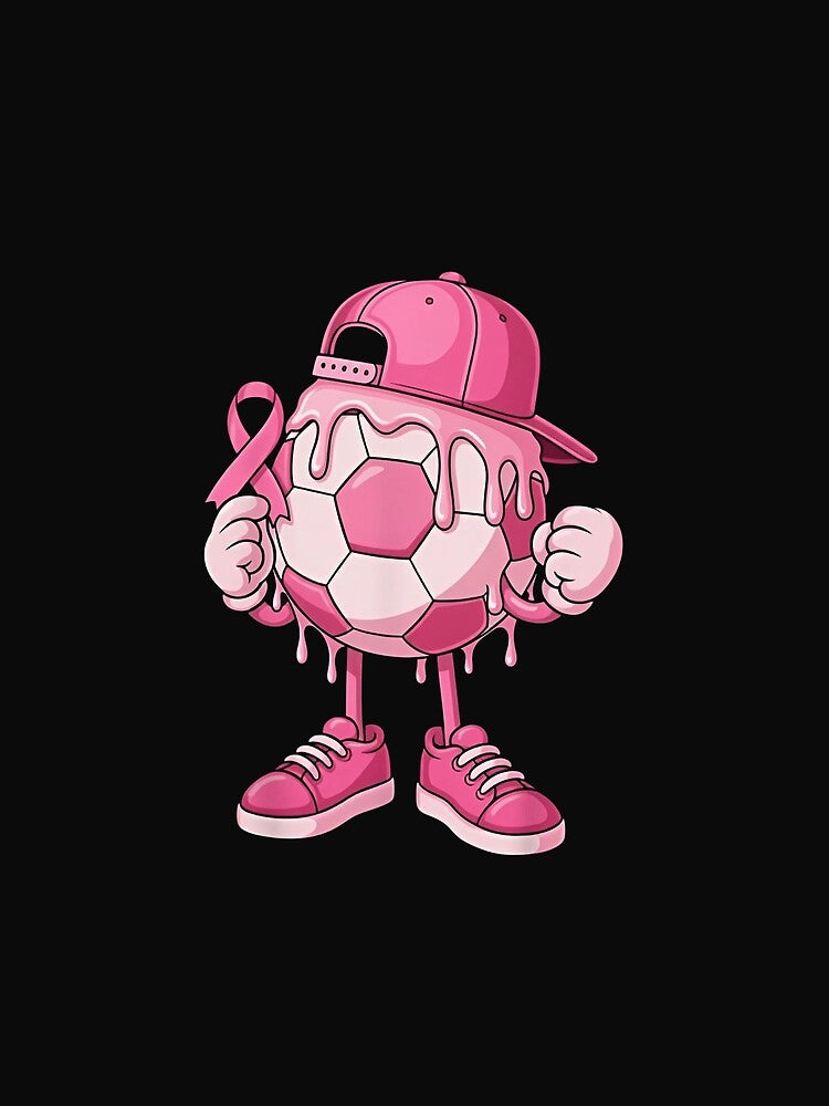 Pink Soccer Ball Breast Cancer Awareness T-Shirt by LarryMBrown