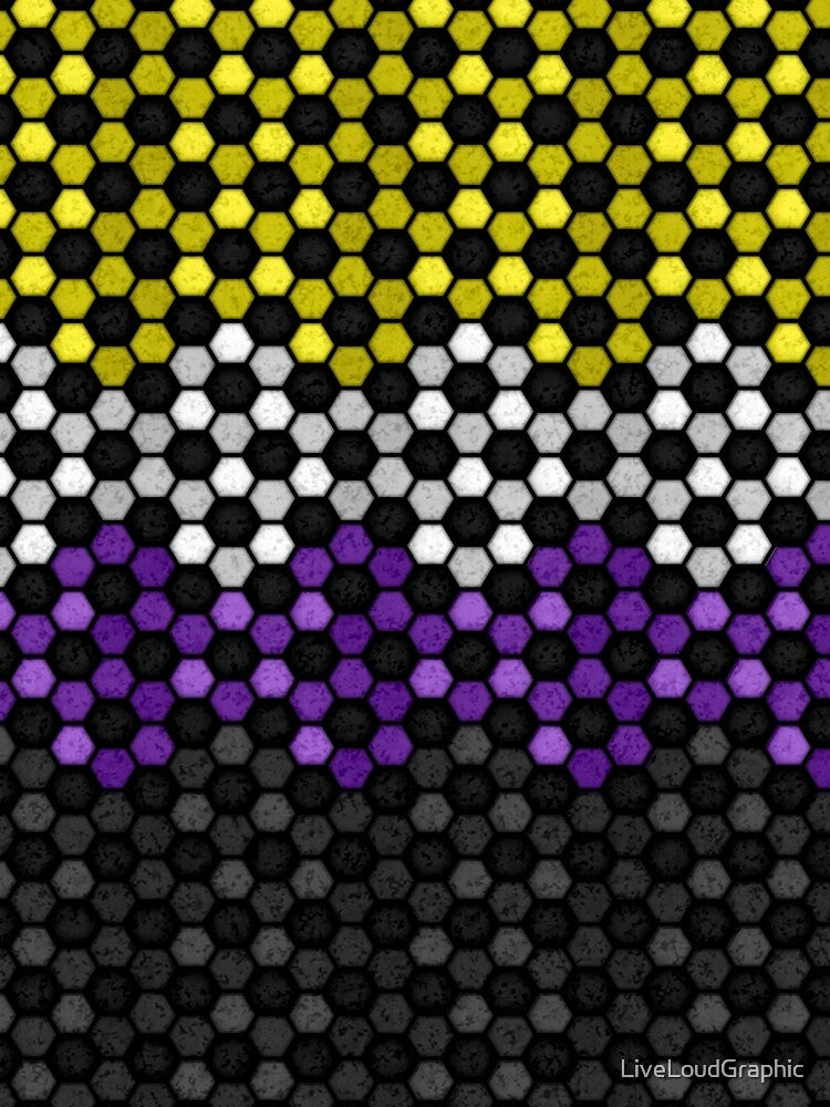Seamless Football Pattern in Non-Binary Pride Flag Colors by LiveLoudGraphic