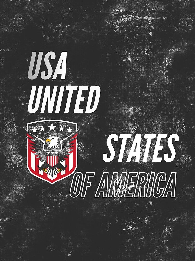 USA United States of America Soccer Crest Distressed Dark Jersey Style by GeoandHome