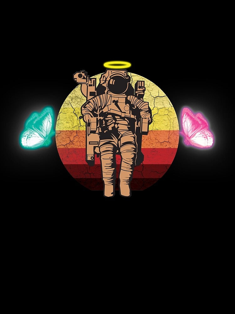 Retro astroanut with butterflies by Izod55