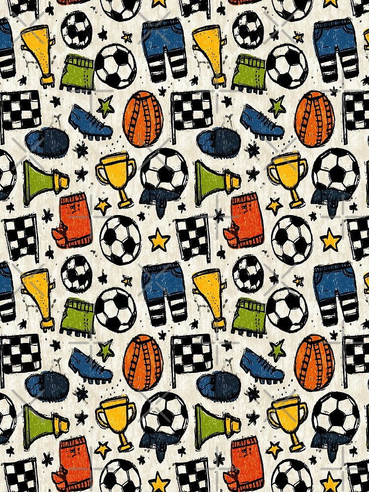 Packed Mosaic of Football Icons by Piotrek0001