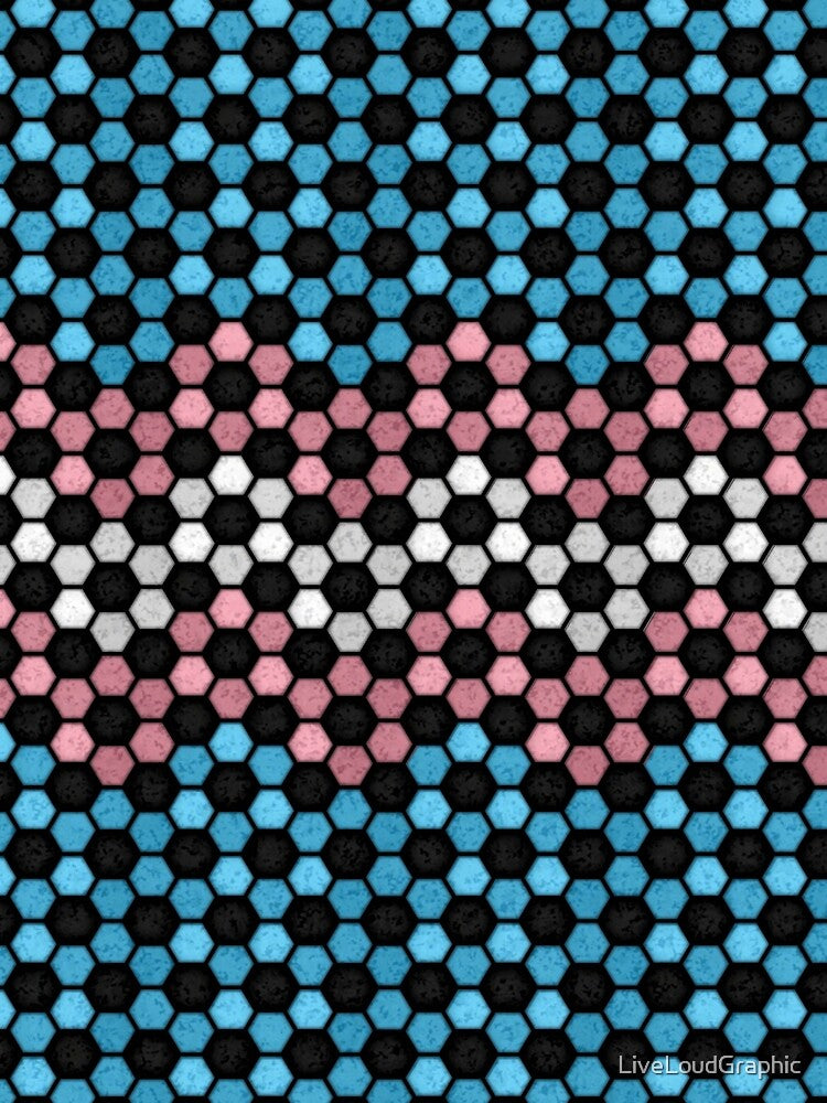 Seamless Football Pattern in Transgender Pride Flag Colors by LiveLoudGraphic