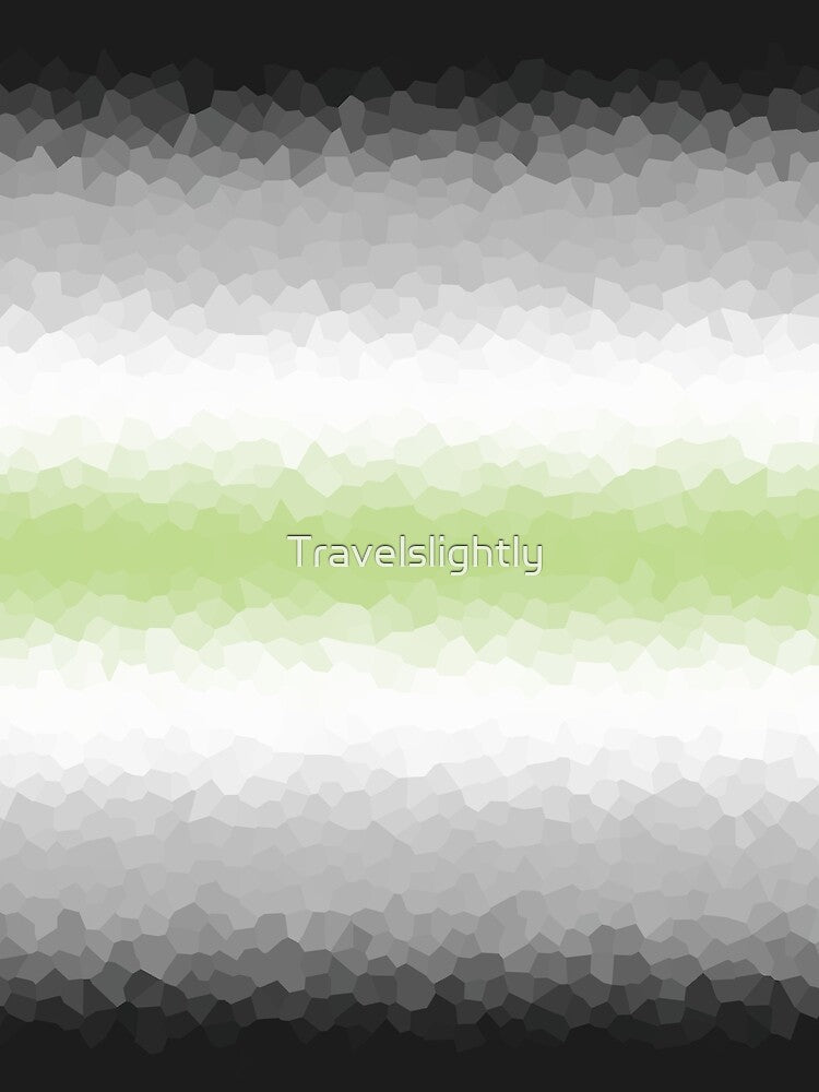 Agender Pride Flag Crystalized , Agender Design by Travelslightly