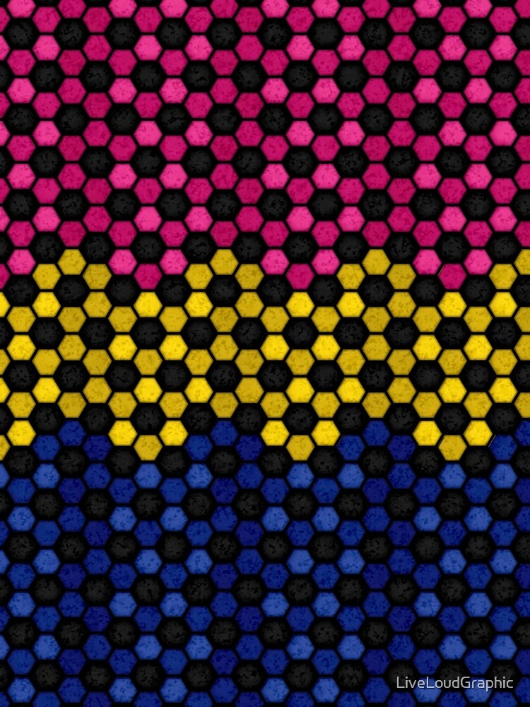 Seamless Football Pattern in Pansexual Pride Flag Colors by LiveLoudGraphic
