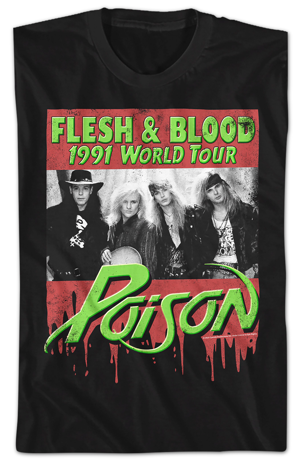 Flesh & Blood 1991 World Tour Poison T-Shirt Hoodie, Sweatshirt | CiraTrend.com (Image 2)