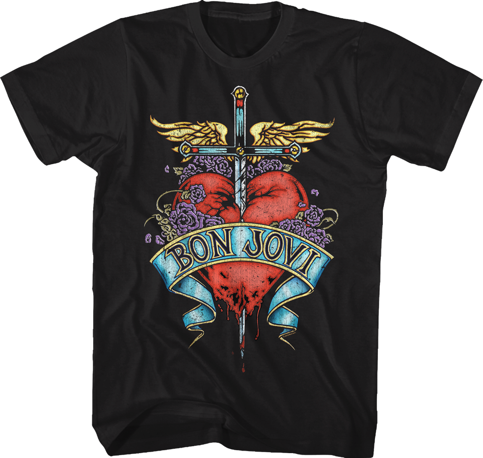 Floral Logo Bon Jovi T-Shirt Hoodie, Sweatshirt | CiraTrend.com (Image 1)