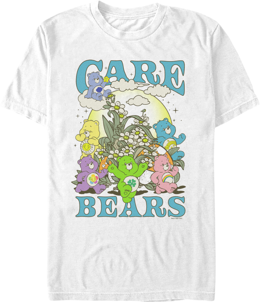 Flower Field Care Bears T-Shirt Hoodie, Sweatshirt | CiraTrend.com (Image 1)