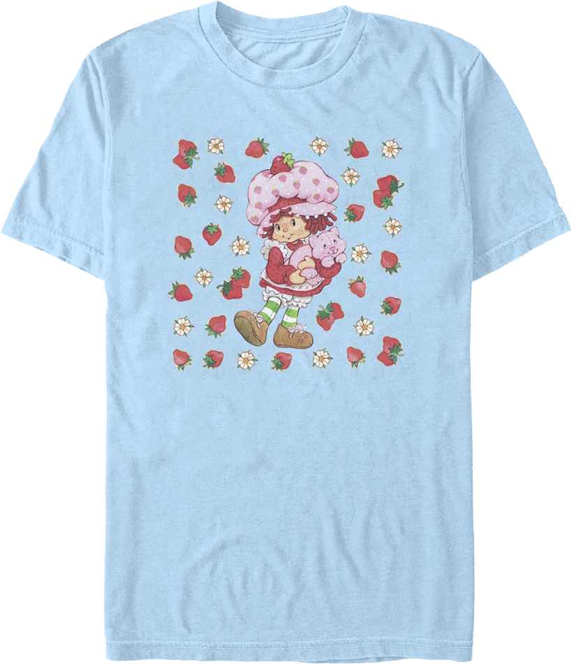 Flower Field Strawberry Shortcake T-Shirt Hoodie, Sweatshirt | CiraTrend.com (Image 1)