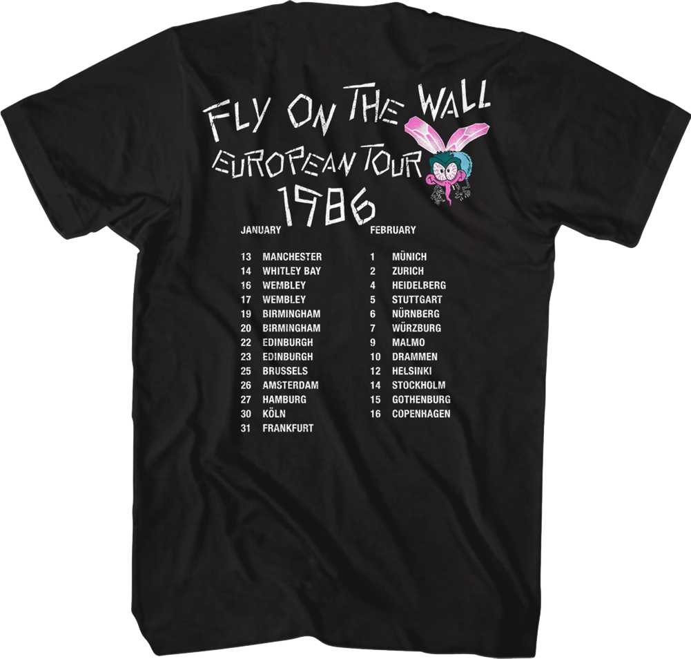 Fly On The Wall European Tour 1986 ACDC Shirt Hoodie, Sweatshirt | CiraTrend.com (Image 3)
