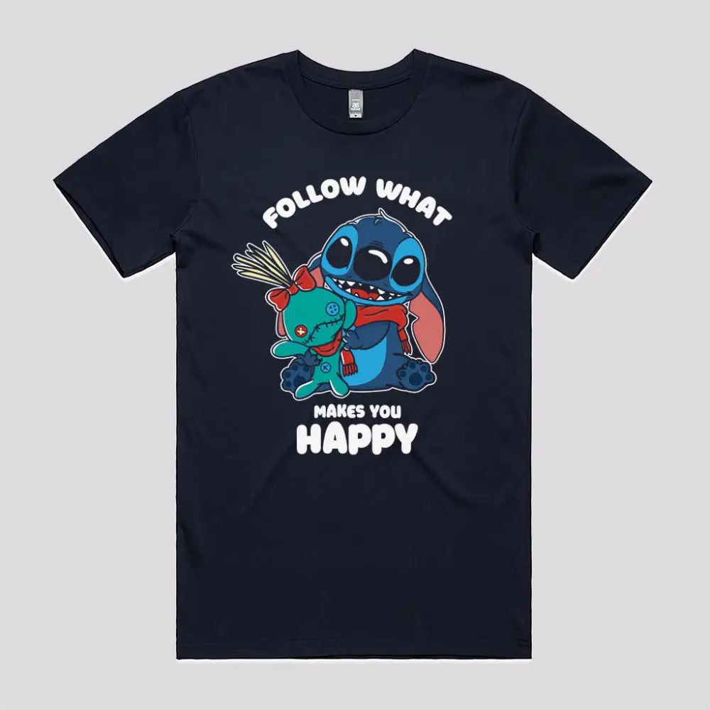 Follow What Makes You Happy T-Shirt Hoodie, Sweatshirt | CiraTrend.com (Image 2)