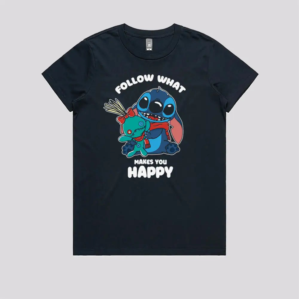 Follow What Makes You Happy T-Shirt Hoodie, Sweatshirt | CiraTrend.com (Image 3)