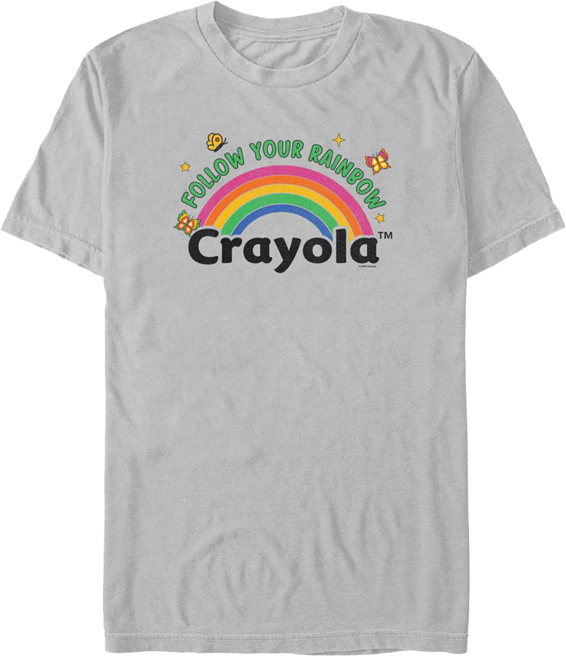 Follow Your Rainbow Crayola T-Shirt Hoodie, Sweatshirt | CiraTrend.com (Image 1)