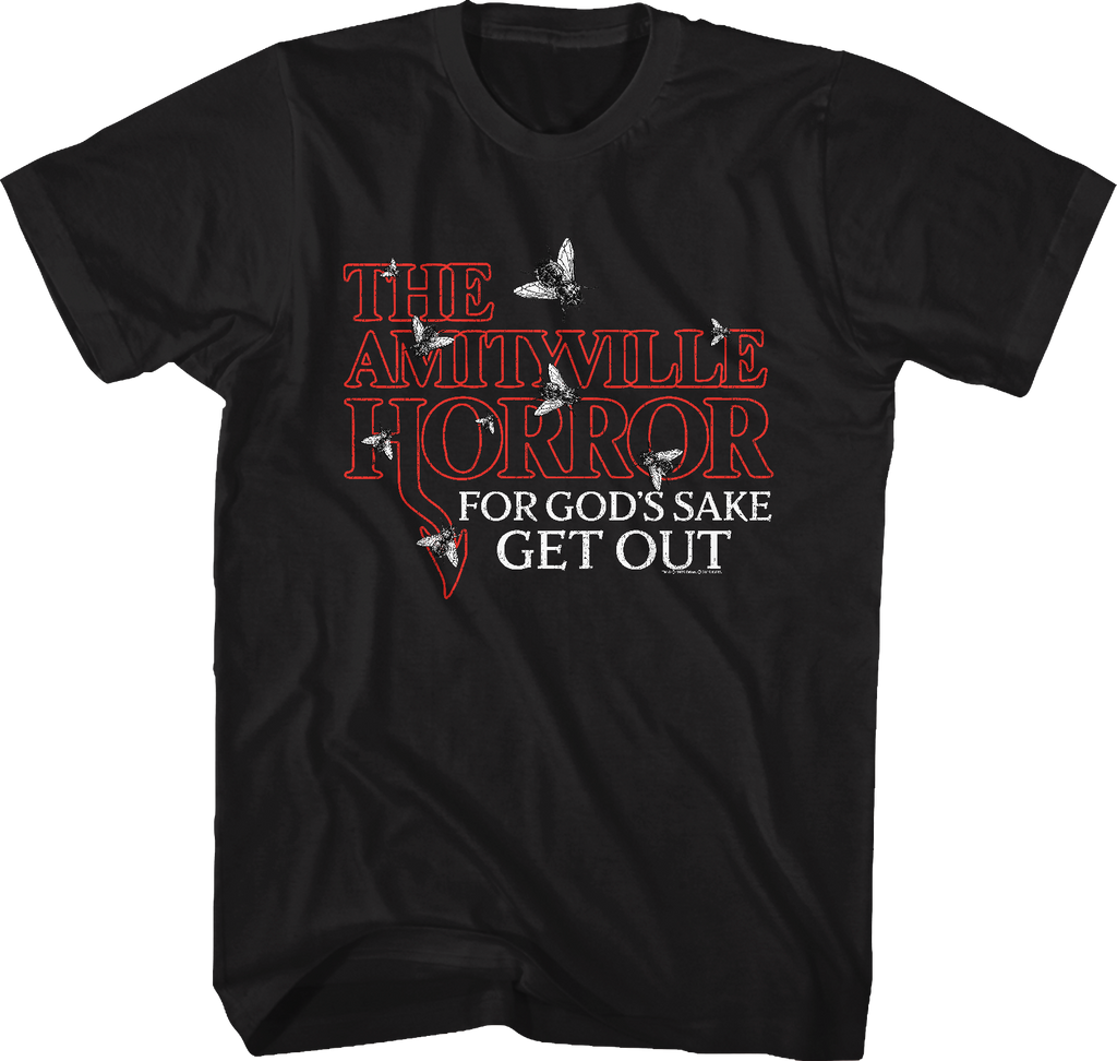 For God's Sake Get Out Amityville Horror T-Shirt Hoodie, Sweatshirt | CiraTrend.com (Image 1)