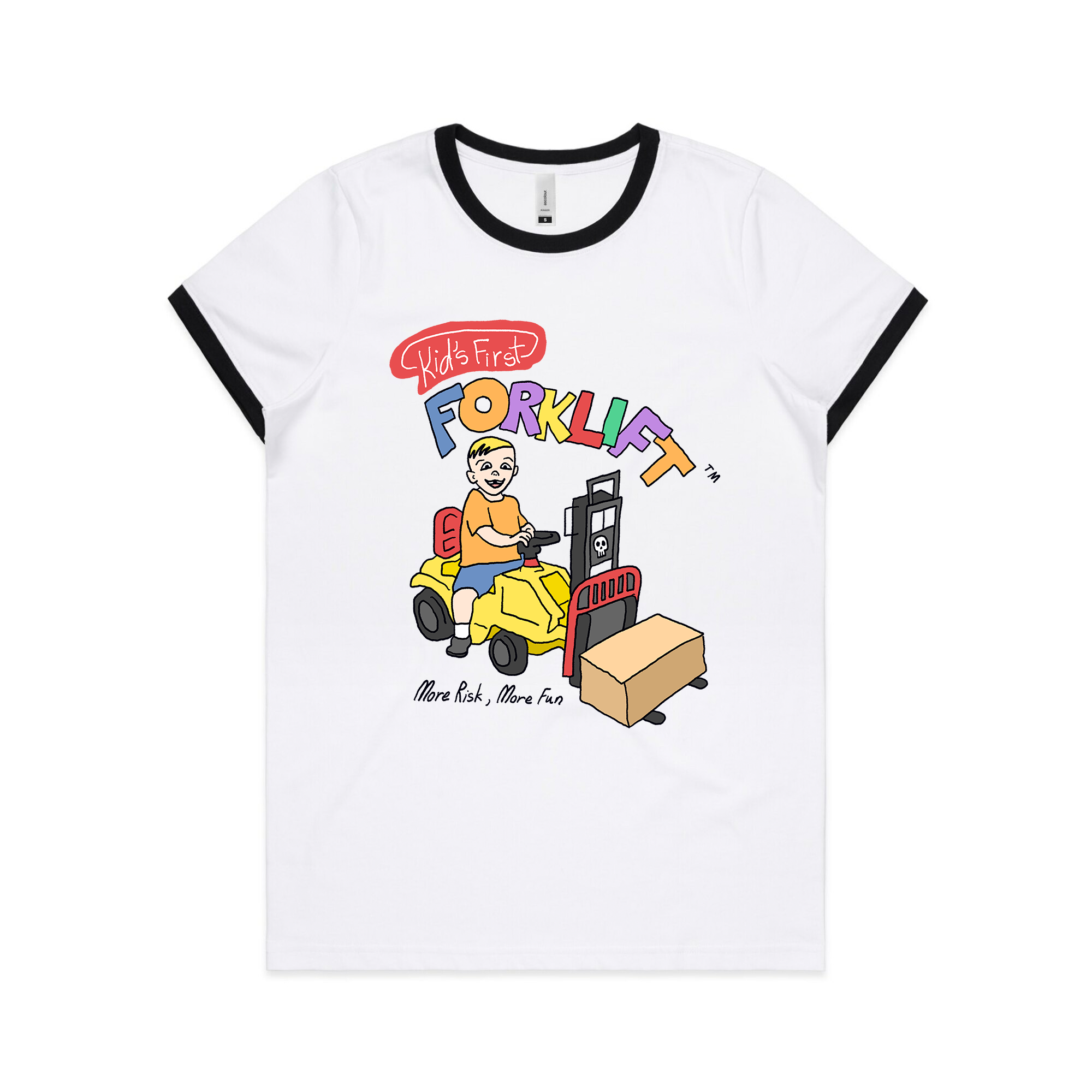 Forklift Ringer Tee Hoodie, Sweatshirt | CiraTrend.com (Image 2)