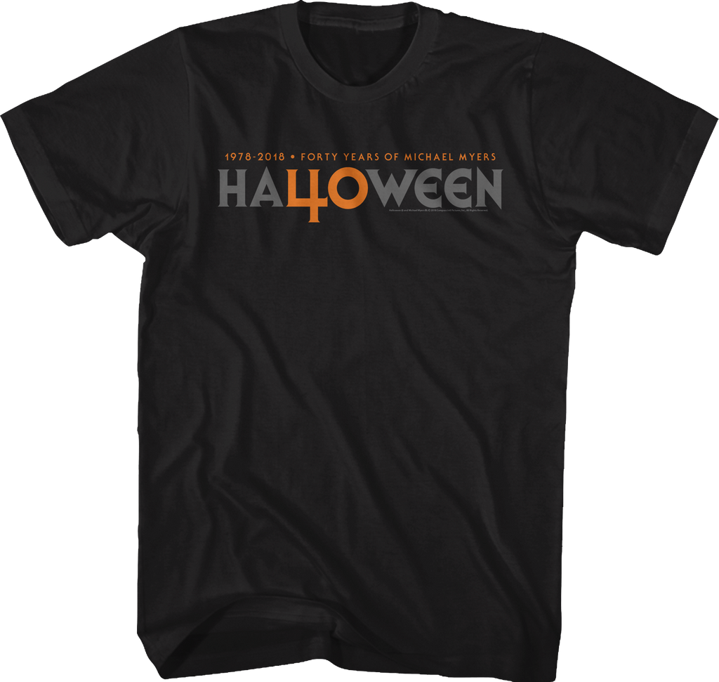 Forty Years of Michael Myers Halloween T-Shirt Hoodie, Sweatshirt | CiraTrend.com (Image 1)