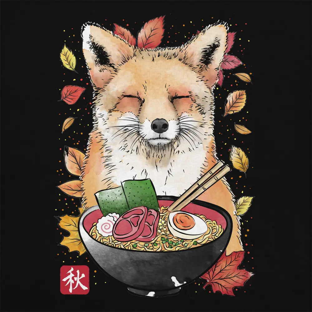 Fox, Leaves and Ramen T-Shirt Hoodie, Sweatshirt | CiraTrend.com (Image 1)
