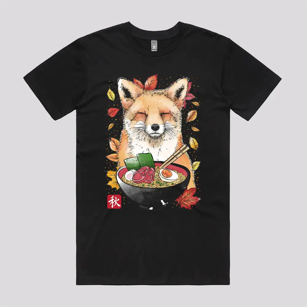 Fox, Leaves and Ramen T-Shirt Hoodie, Sweatshirt | CiraTrend.com (Image 2)