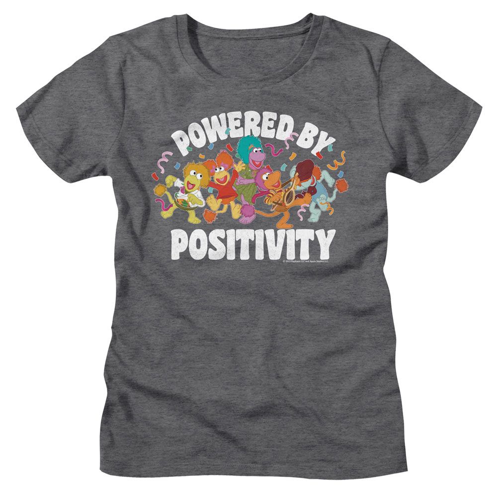Fraggle Rock - Powered By Positivity Womens T-Shirt Hoodie, Sweatshirt | CiraTrend.com