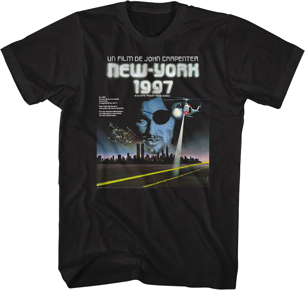 French Poster Escape From New York T-Shirt Hoodie, Sweatshirt | CiraTrend.com (Image 1)