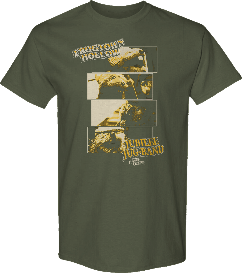 Frogtown Hollow Jubilee Jug-Band Collage Emmet Otter T-Shirt Hoodie, Sweatshirt | CiraTrend.com (Image 1)